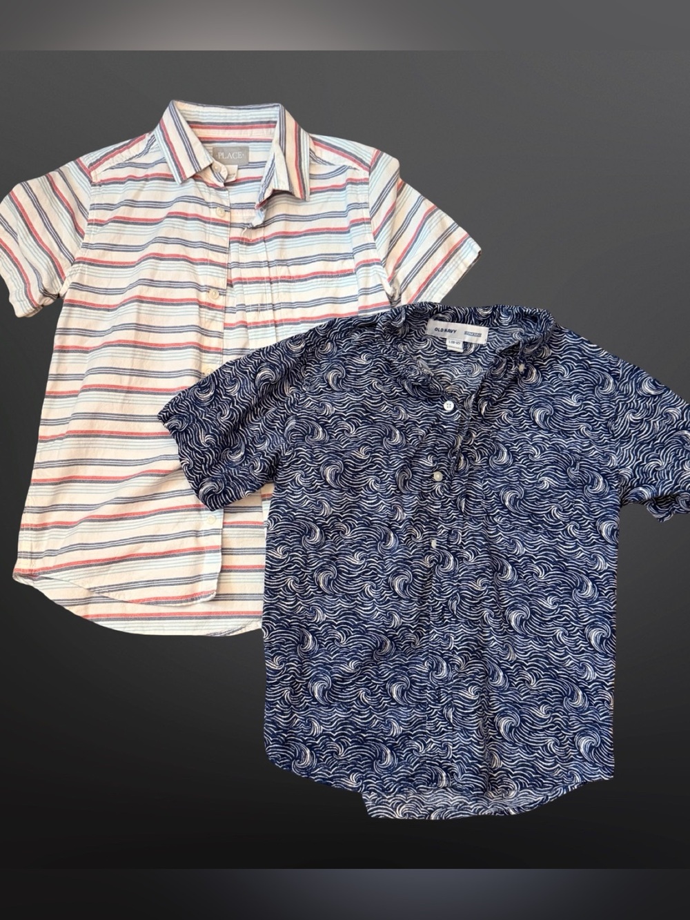 2 Boys Button-Up Shirts Size 10/12 (L) | Old Navy & Children’s Place